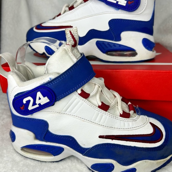 Nike Air Griffey Max 1 (PS) | Kids | Blue White Red | size 1Y | Good Condition - Picture 3 of 11